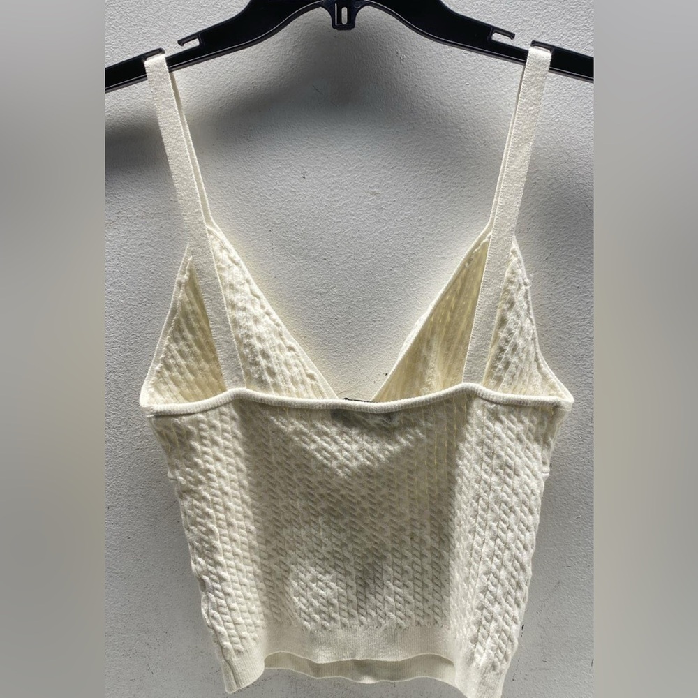 Alice and Olivia $195 Kenna Cable Knit Tank cropped NWT - Picture 3 of 12